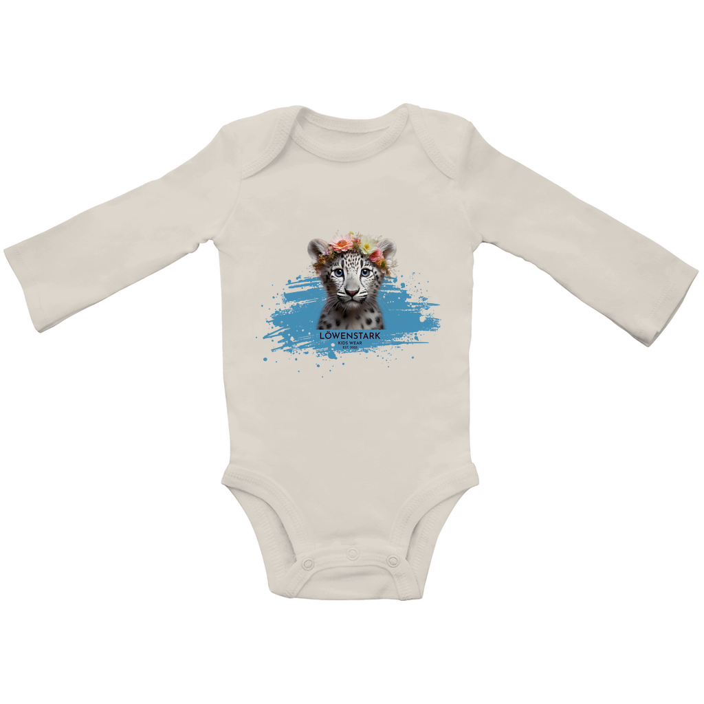 Wild & Wundervoll - Schneeleopard - Baby Body Langarm