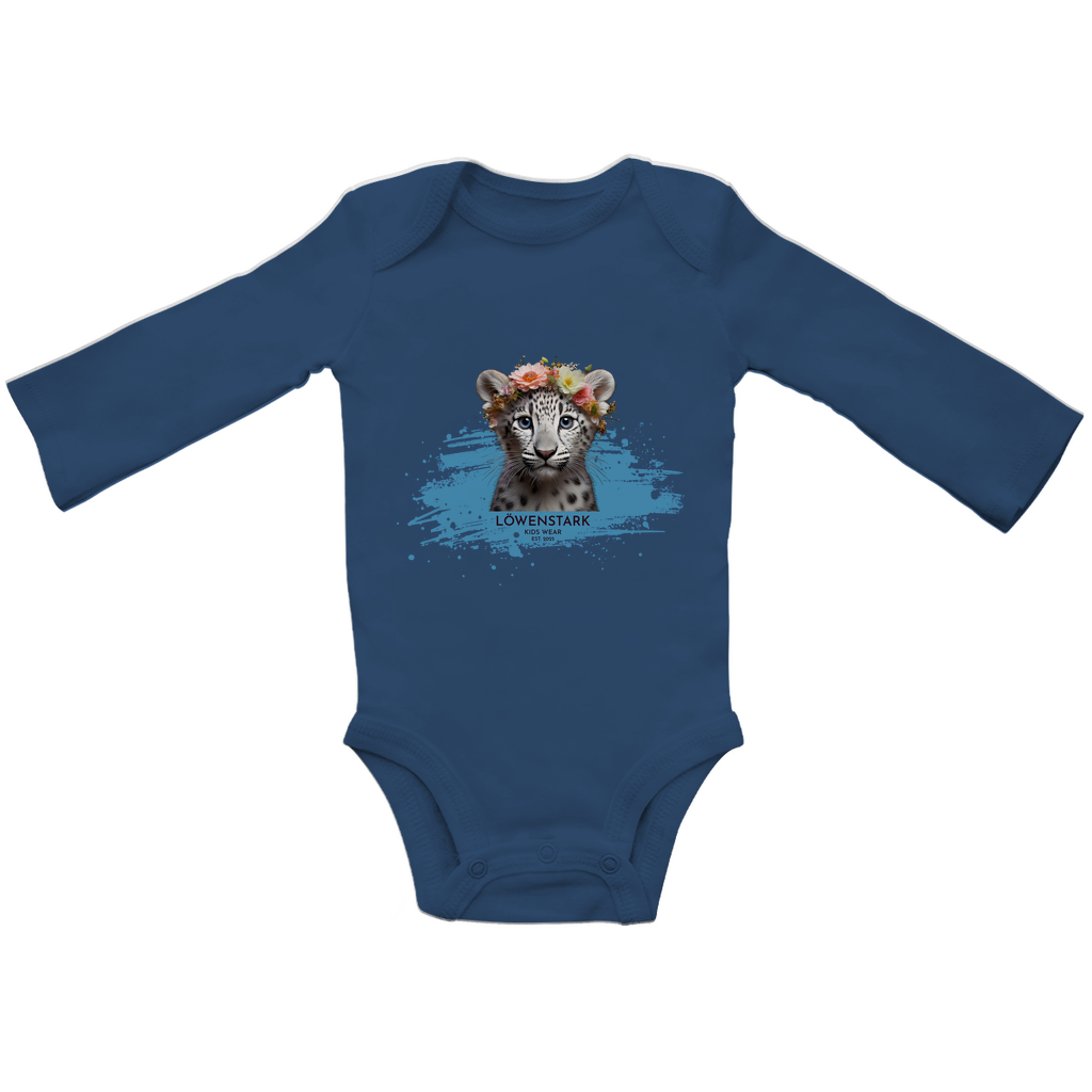 Wild & Wundervoll - Schneeleopard - Baby Body Langarm