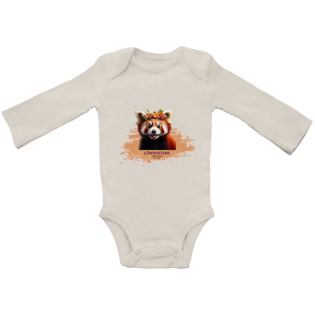 Wild & Wundervoll - roter Panda - Bio Baby Body langarm