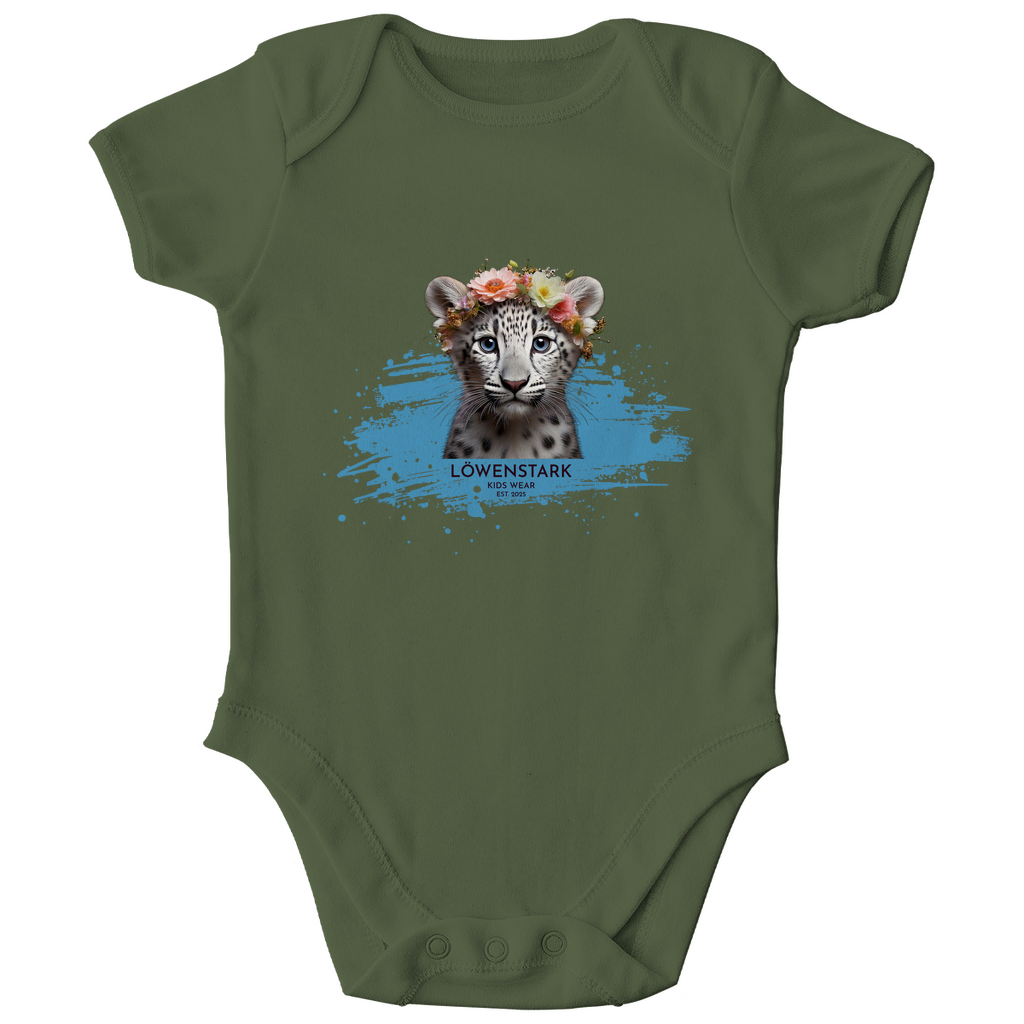 Wild & Wundervoll - Schneeleopard - Baby Body Kurzarm