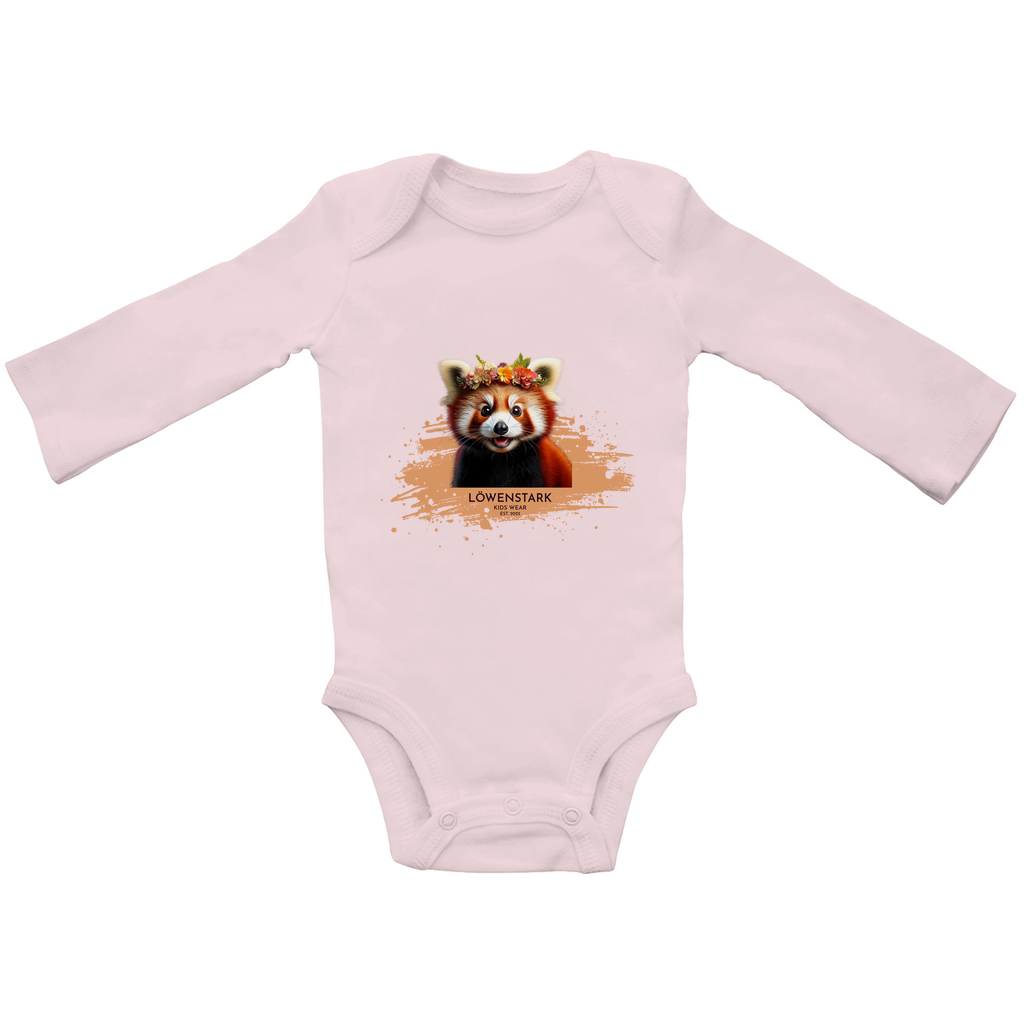 Wild & Wundervoll - roter Panda - Bio Baby Body langarm