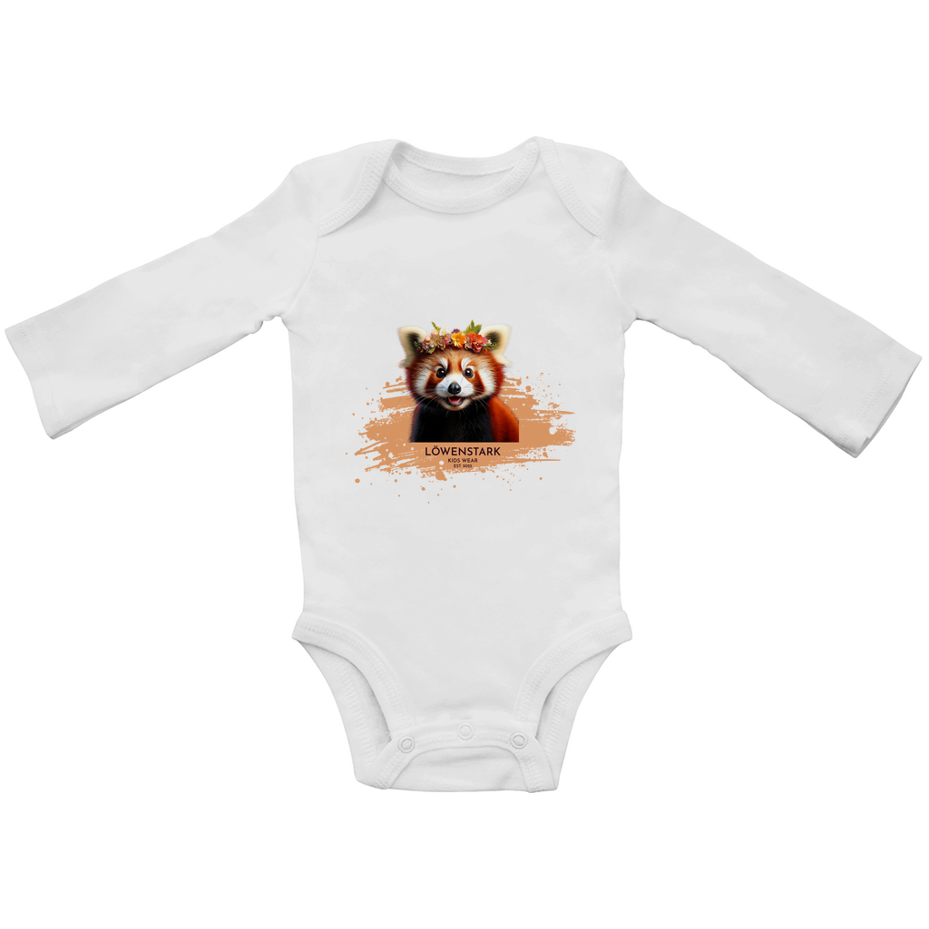 Wild & Wundervoll - roter Panda - Bio Baby Body langarm