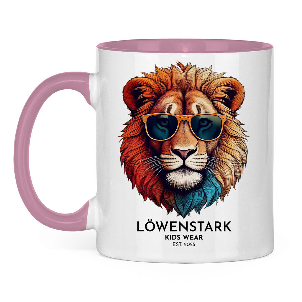 Löwenstark Logo Tasse zweifarbig