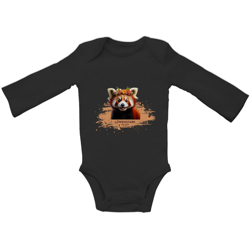 Wild & Wundervoll - roter Panda - Bio Baby Body langarm