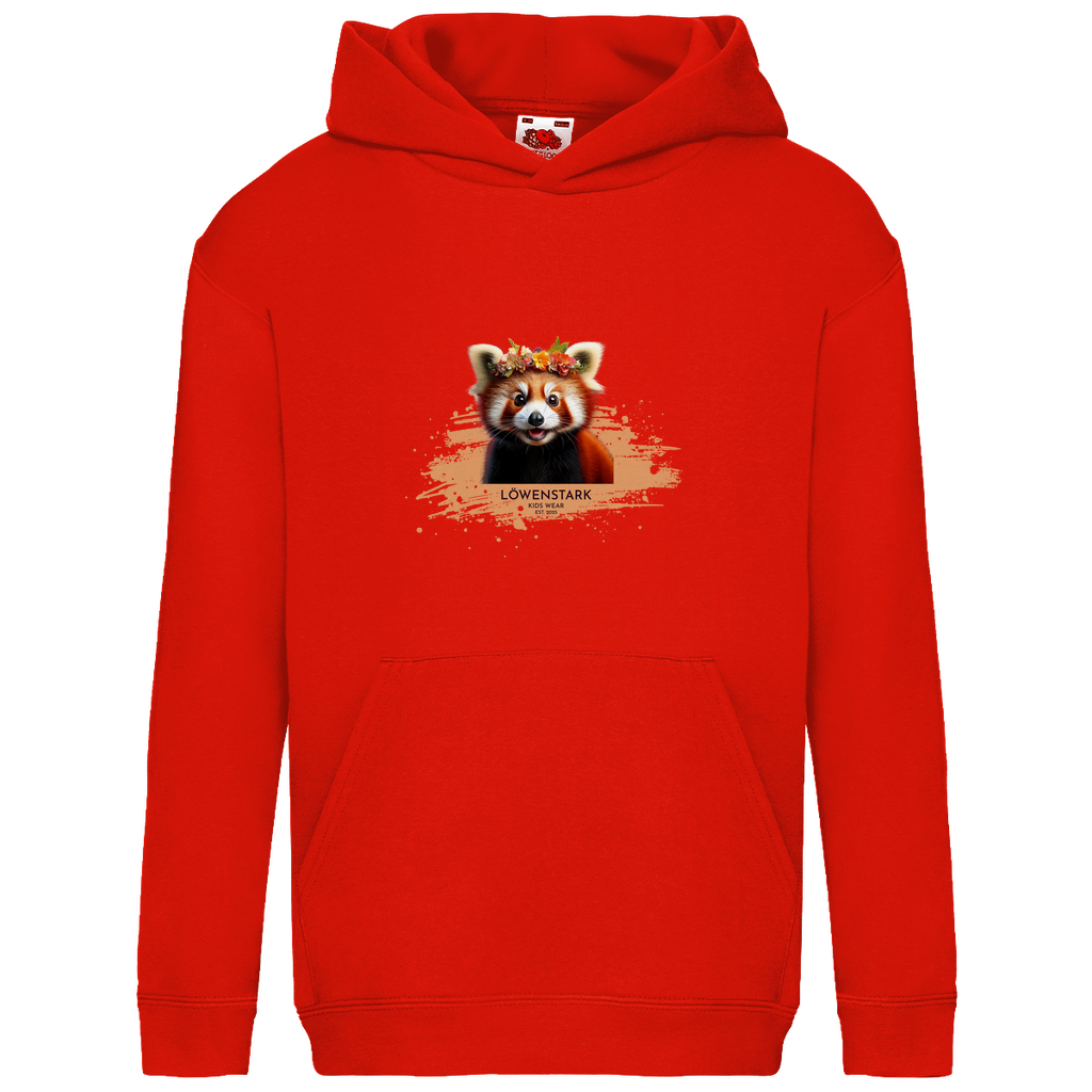 Wild & Wundervoll - roter Panda - Kids Hoodie