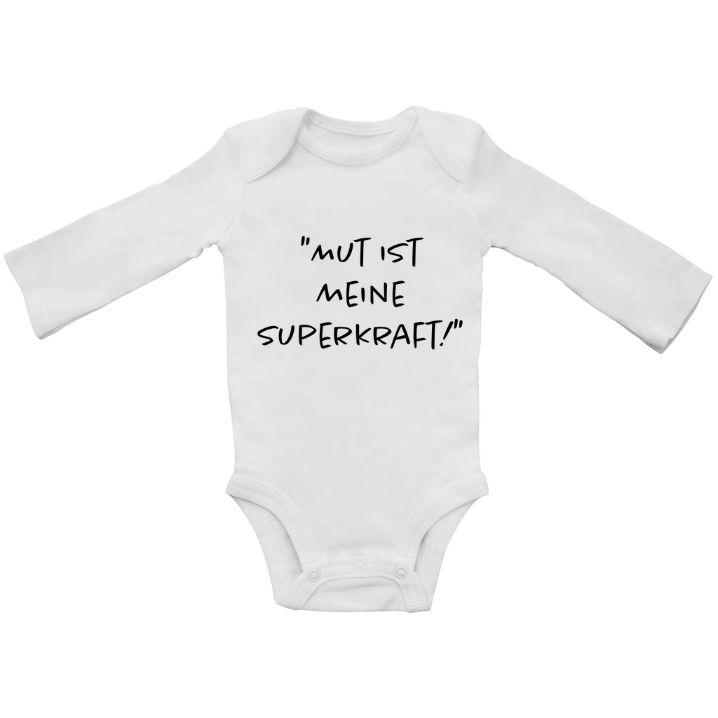 Baby Body Langarm “Mut ist meine Superkraft!"