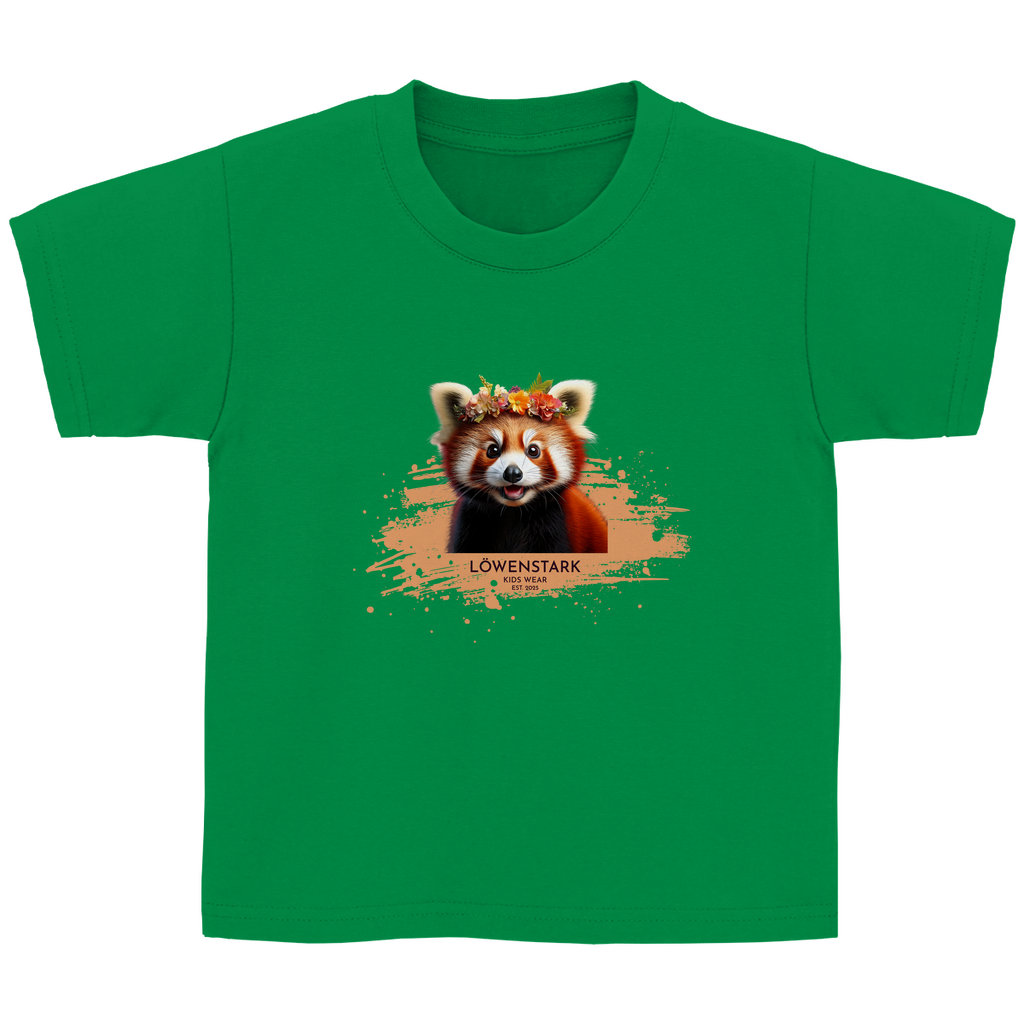 Wild & Wundervoll - roter Panda - Kids Shirt