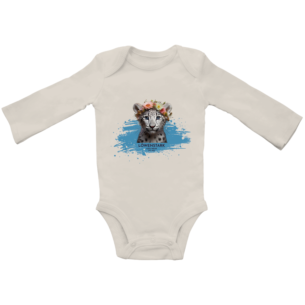 Wild & Wundervoll - Schneeleopard - Baby Body Langarm