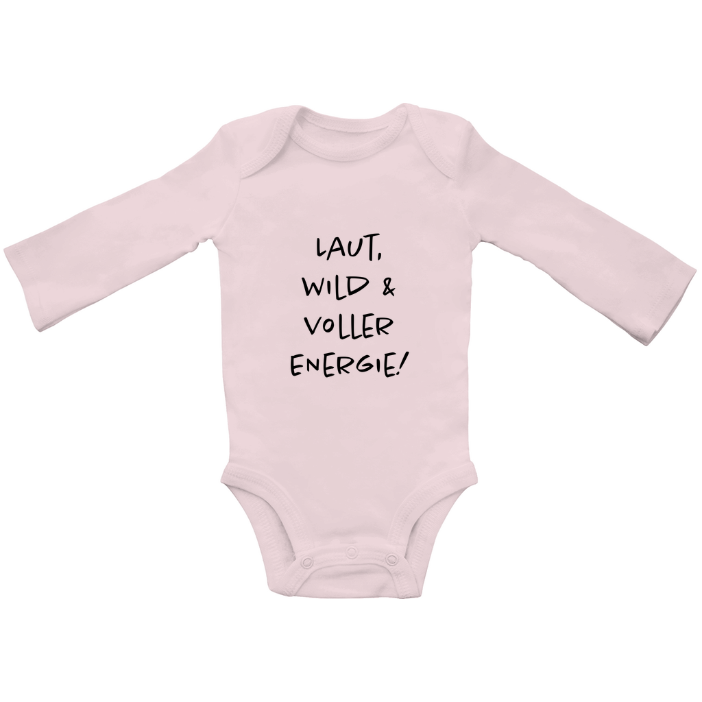 Baby Bio Bodysuite Langarm Laut, wild & voller Energy!