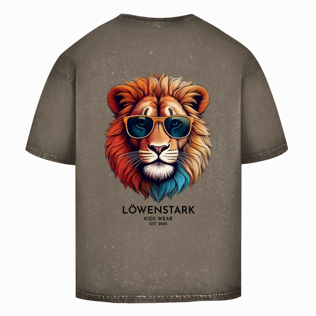 Löwenstark Family - Herren Oversized Washed Shirt