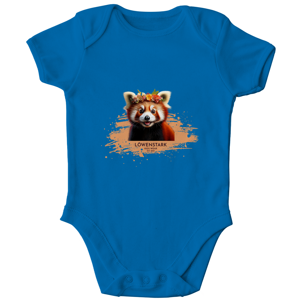 Wild & Wundervoll - roter Panda - Kinder Bio Baby Body kurzarm