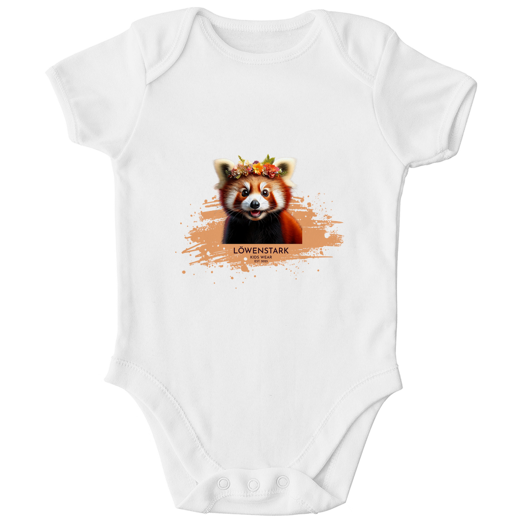 Wild & Wundervoll - roter Panda - Kinder Bio Baby Body kurzarm