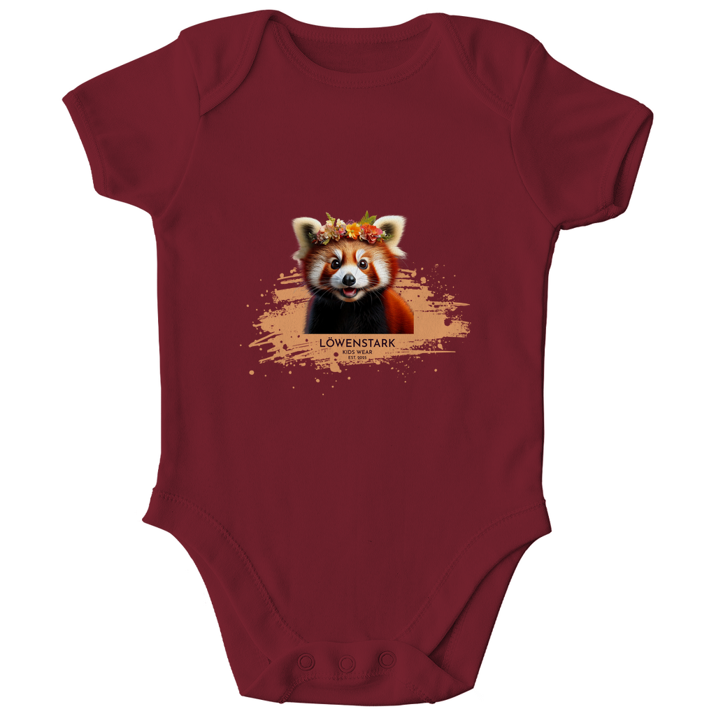 Wild & Wundervoll - roter Panda - Kinder Bio Baby Body kurzarm