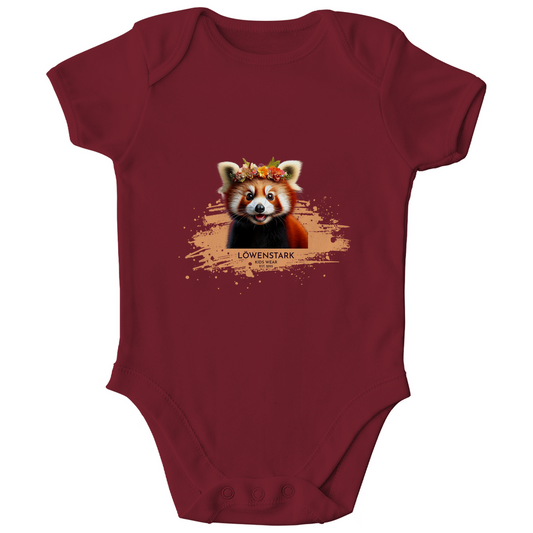 Wild & Wundervoll - roter Panda - Kinder Bio Baby Body kurzarm