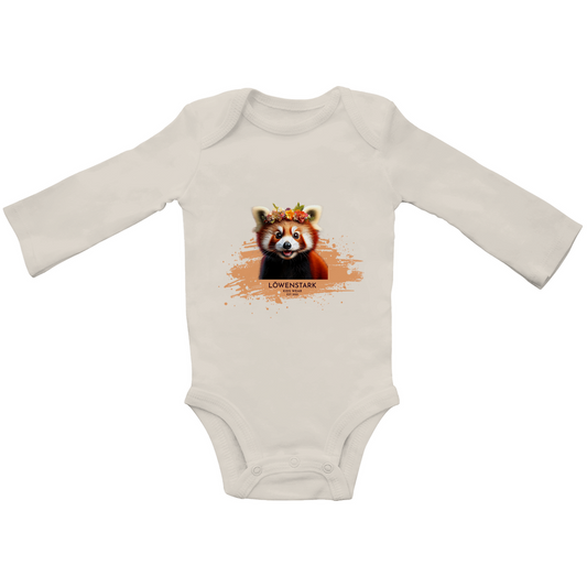 Wild & Wundervoll - roter Panda - Bio Baby Body langarm