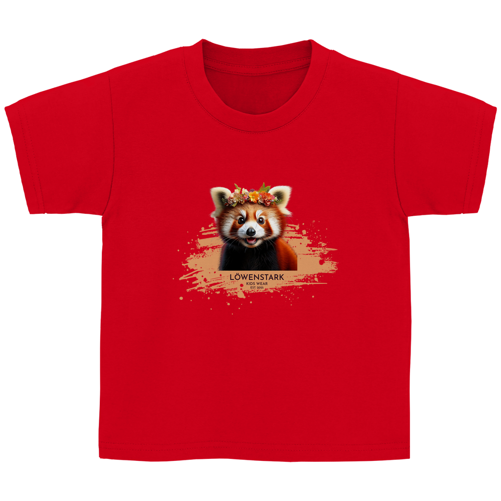 Wild & Wundervoll - roter Panda - Kids Shirt