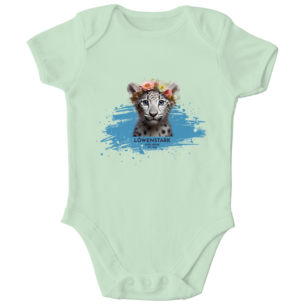 Wild & Wundervoll - Schneeleopard - Baby Body Kurzarm