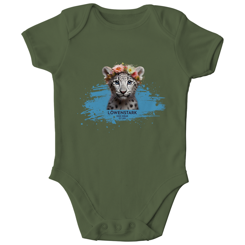 Wild & Wundervoll - Schneeleopard - Baby Body Kurzarm