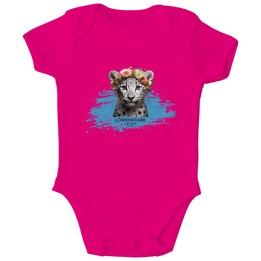 Wild & Wundervoll - Schneeleopard - Baby Body Kurzarm