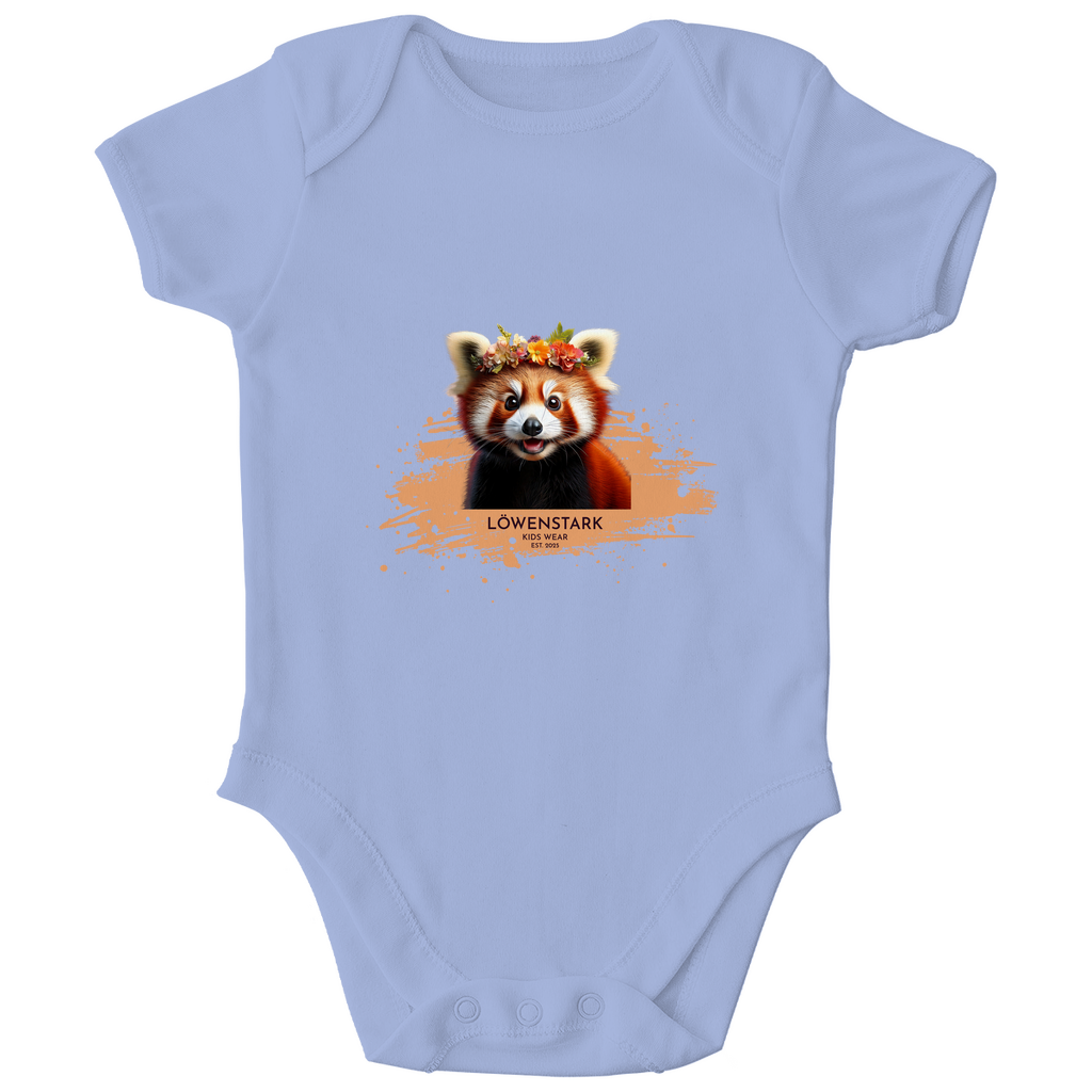 Wild & Wundervoll - roter Panda - Kinder Bio Baby Body kurzarm