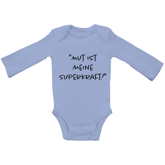 Baby Body Langarm “Mut ist meine Superkraft!"