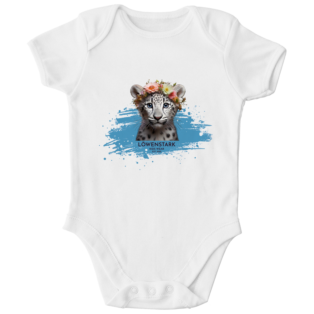 Wild & Wundervoll - Schneeleopard - Baby Body Kurzarm