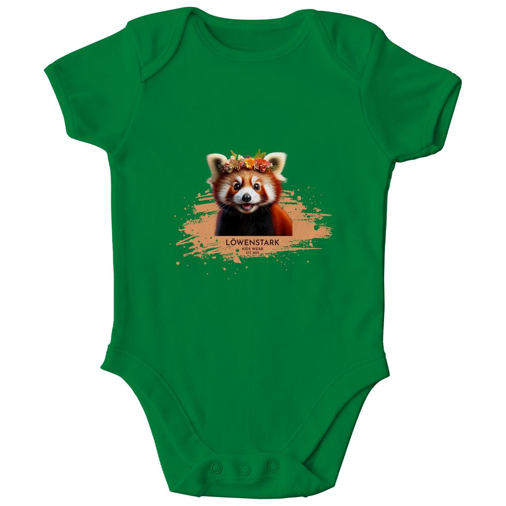 Wild & Wundervoll - roter Panda - Kinder Bio Baby Body kurzarm