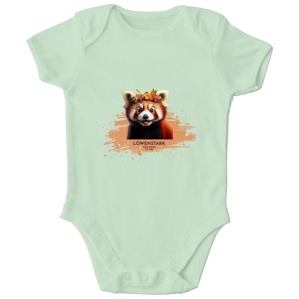 Wild & Wundervoll - roter Panda - Kinder Bio Baby Body kurzarm