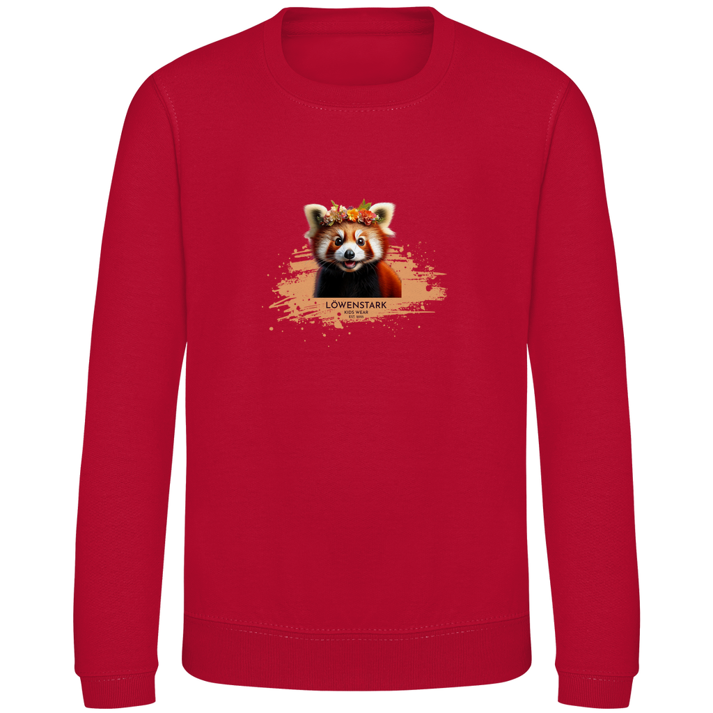 Wild & Wundervoll - roter Panda - Kids Sweatshirt