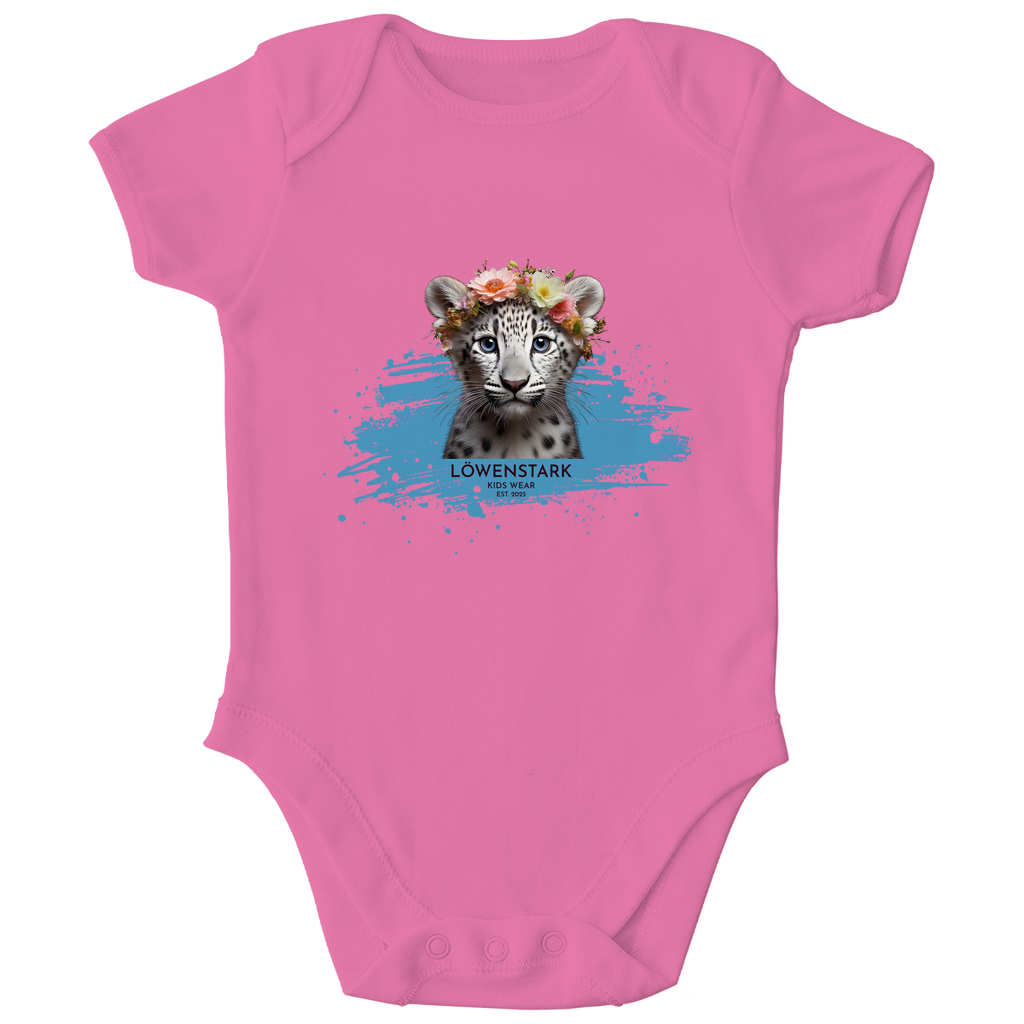 Wild & Wundervoll - Schneeleopard - Baby Body Kurzarm