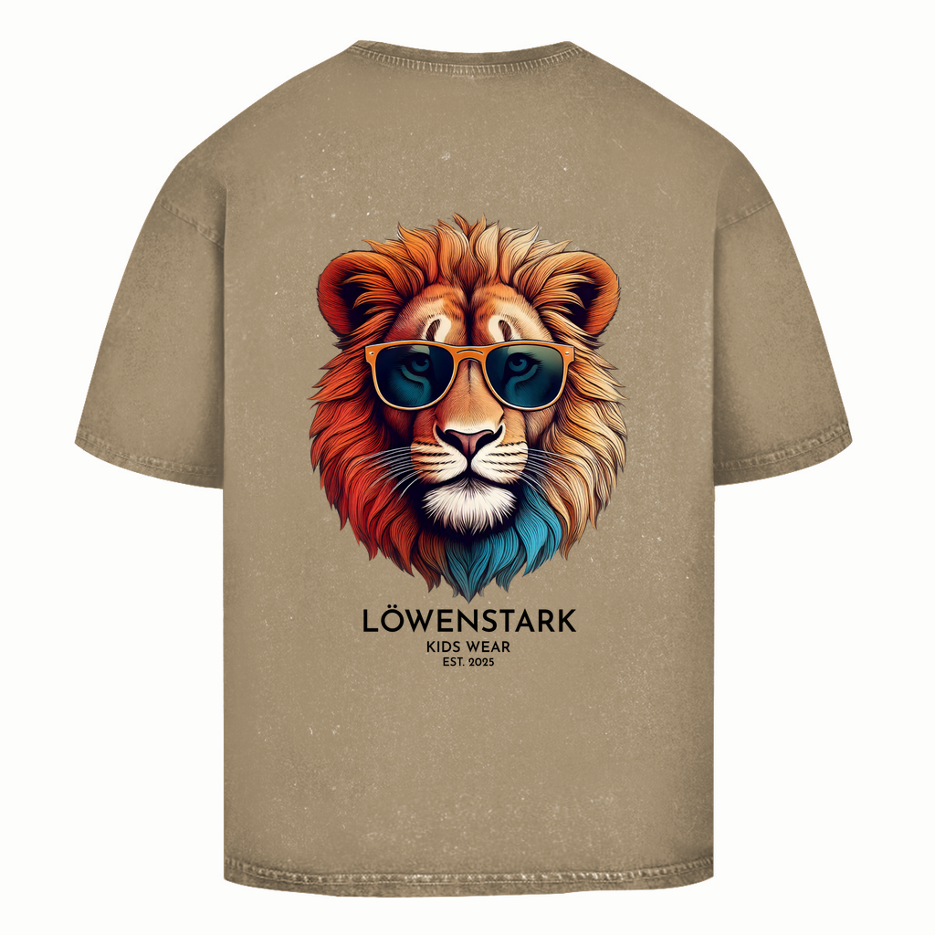 Löwenstark Family - Herren Oversized Washed Shirt