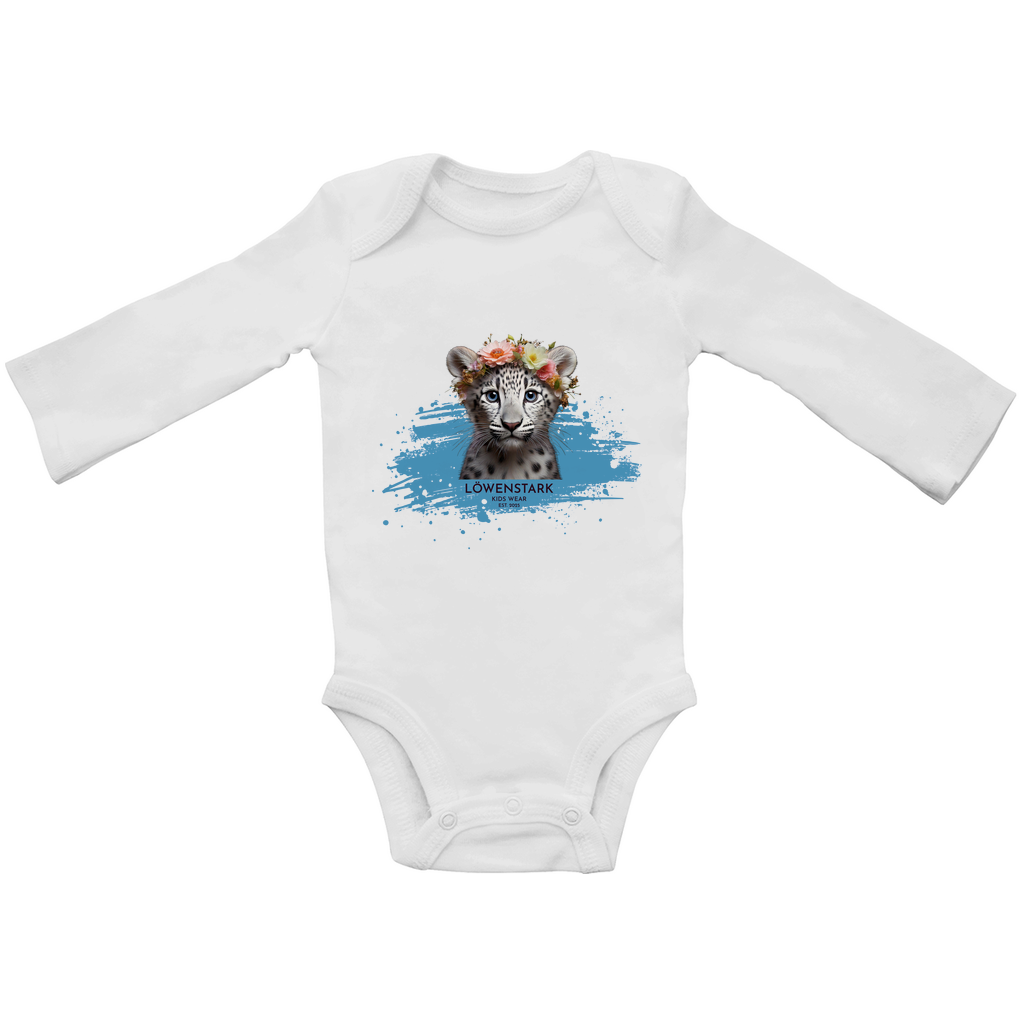 Wild & Wundervoll - Schneeleopard - Baby Body Langarm