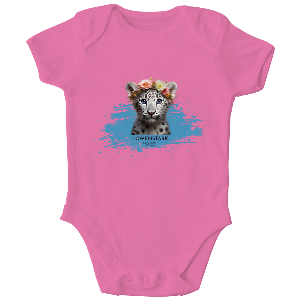 Wild & Wundervoll - Schneeleopard - Baby Body Kurzarm