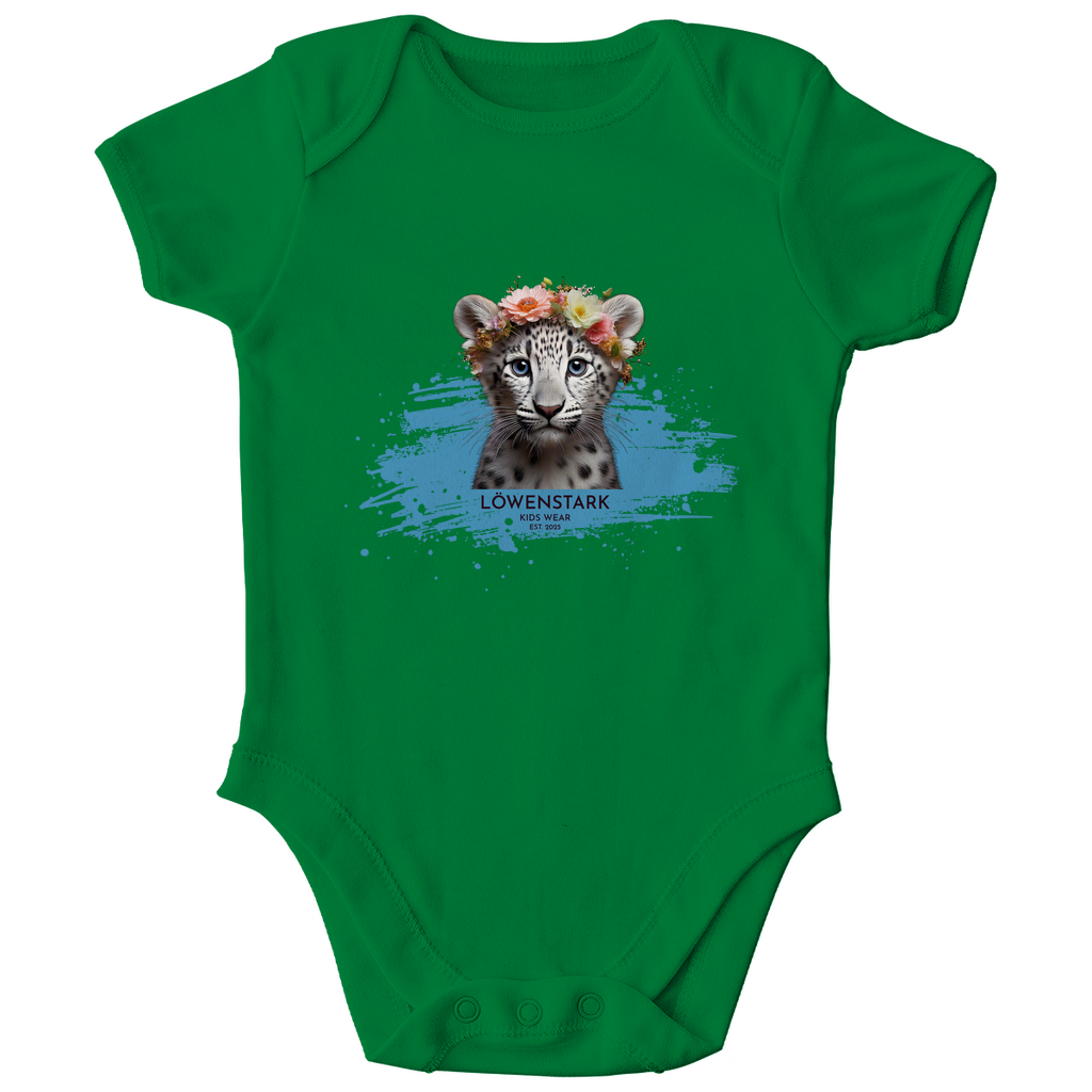 Wild & Wundervoll - Schneeleopard - Baby Body Kurzarm