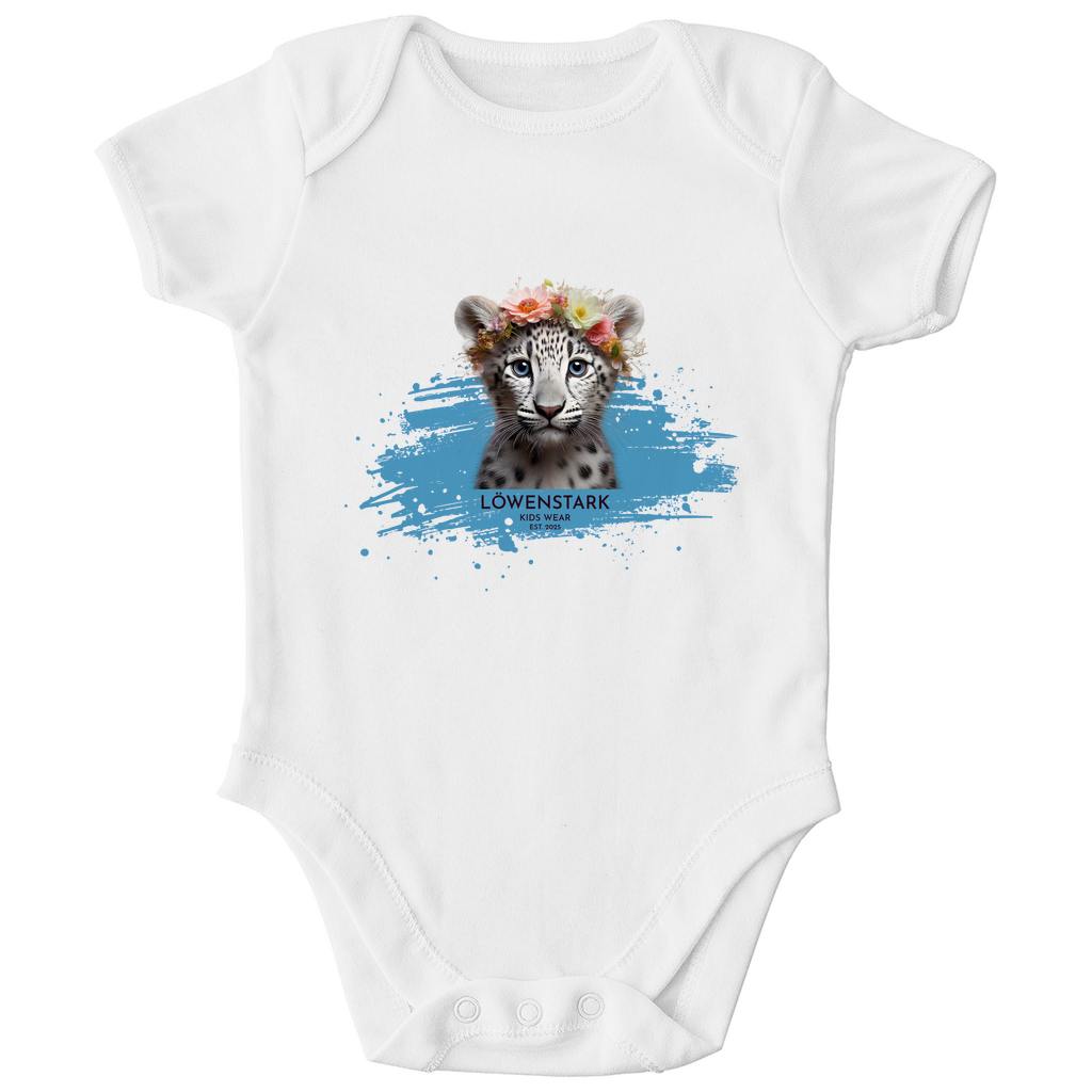 Wild & Wundervoll - Schneeleopard - Baby Body Kurzarm