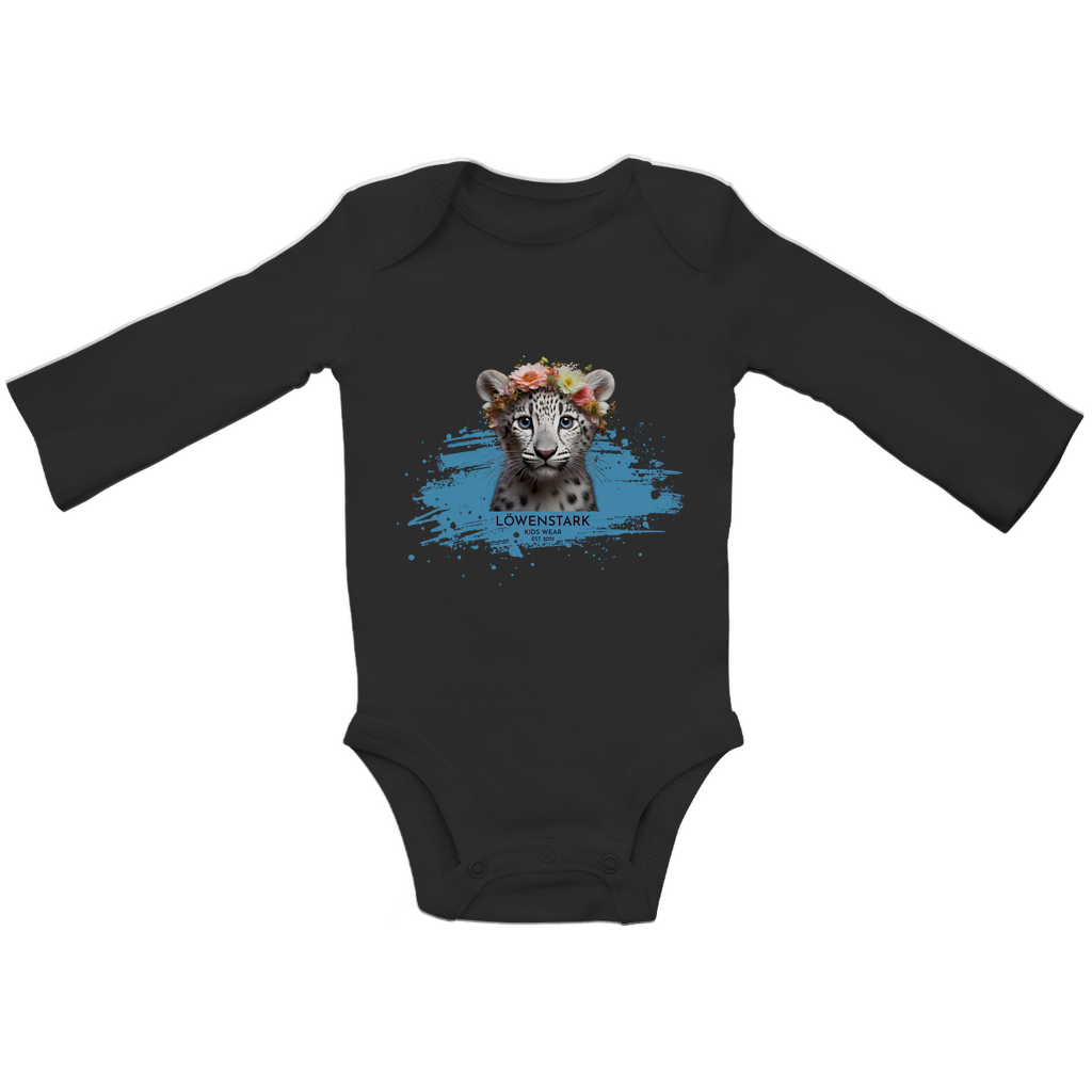 Wild & Wundervoll - Schneeleopard - Baby Body Langarm