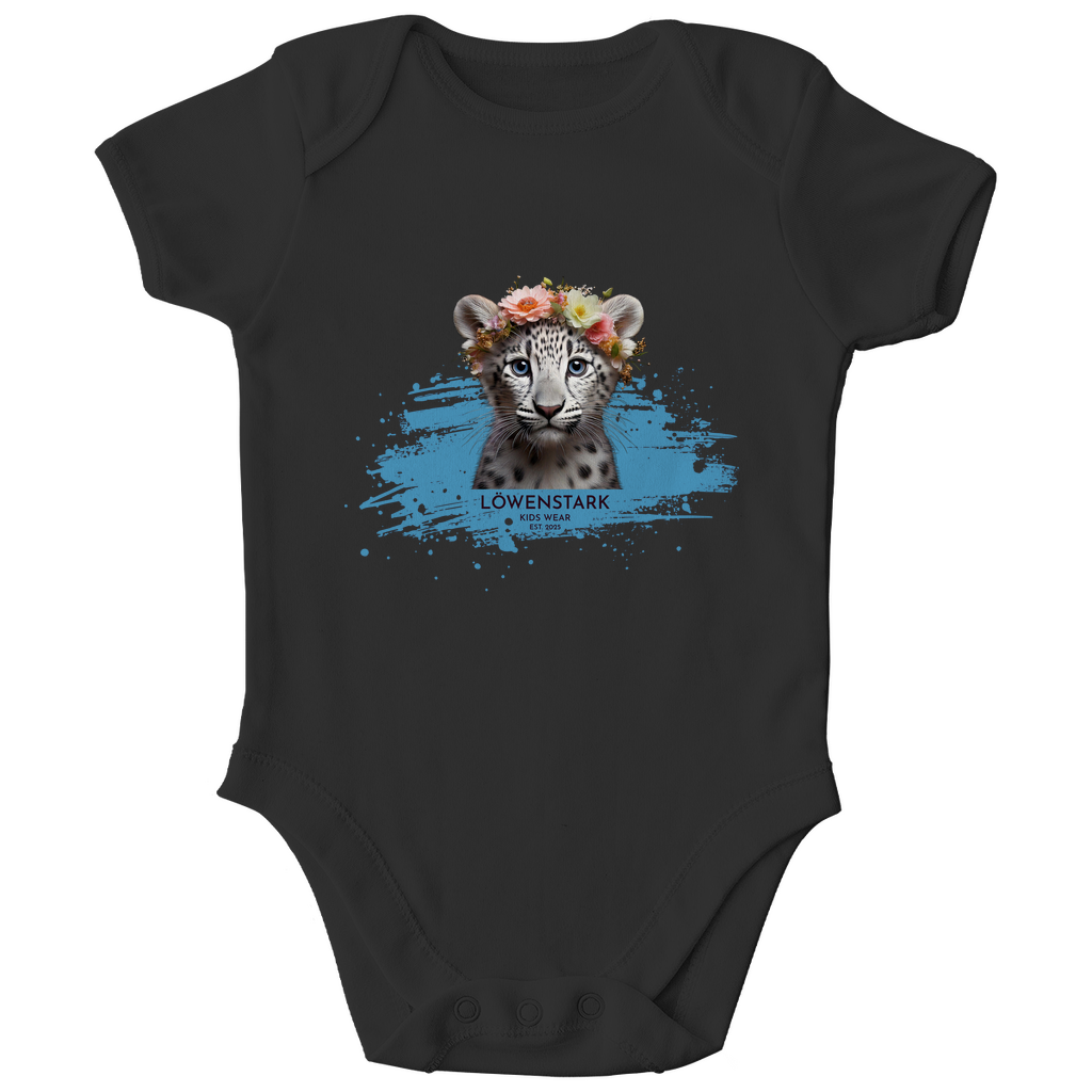 Wild & Wundervoll - Schneeleopard - Baby Body Kurzarm